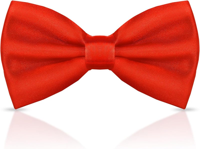 WOXVM Men's Bow Ties Solid Color Pre-Tied Bow Tie Satin Formal Tuxedo Bowtie Adjustable Neck Bowtie for Men Wedding Party - Image 1